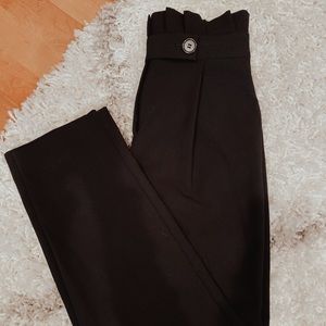 HalogenxAtlantic Pacific blk paperbag waist pant